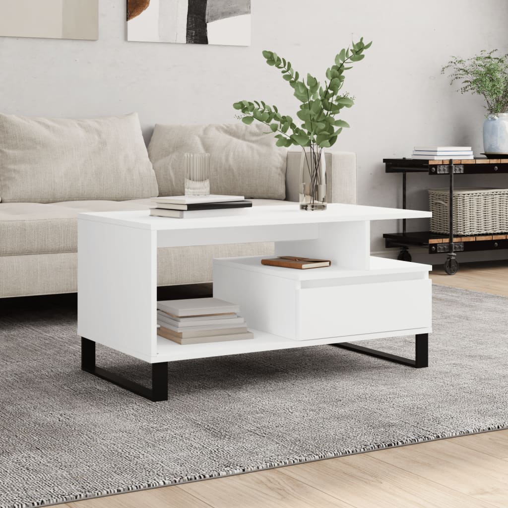 Coffee Table 90X49X45 Cm Engineered Wood
