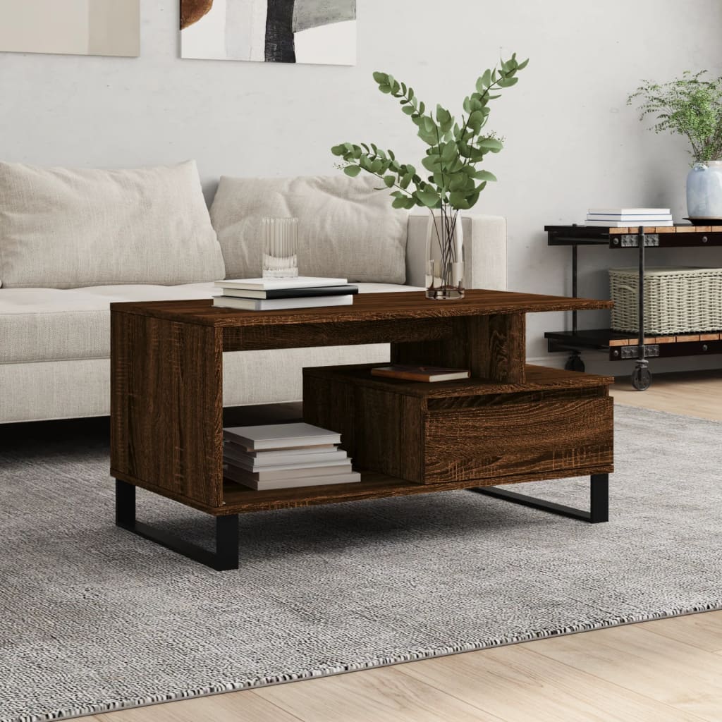 Coffee Table 90X49X45 Cm Engineered Wood