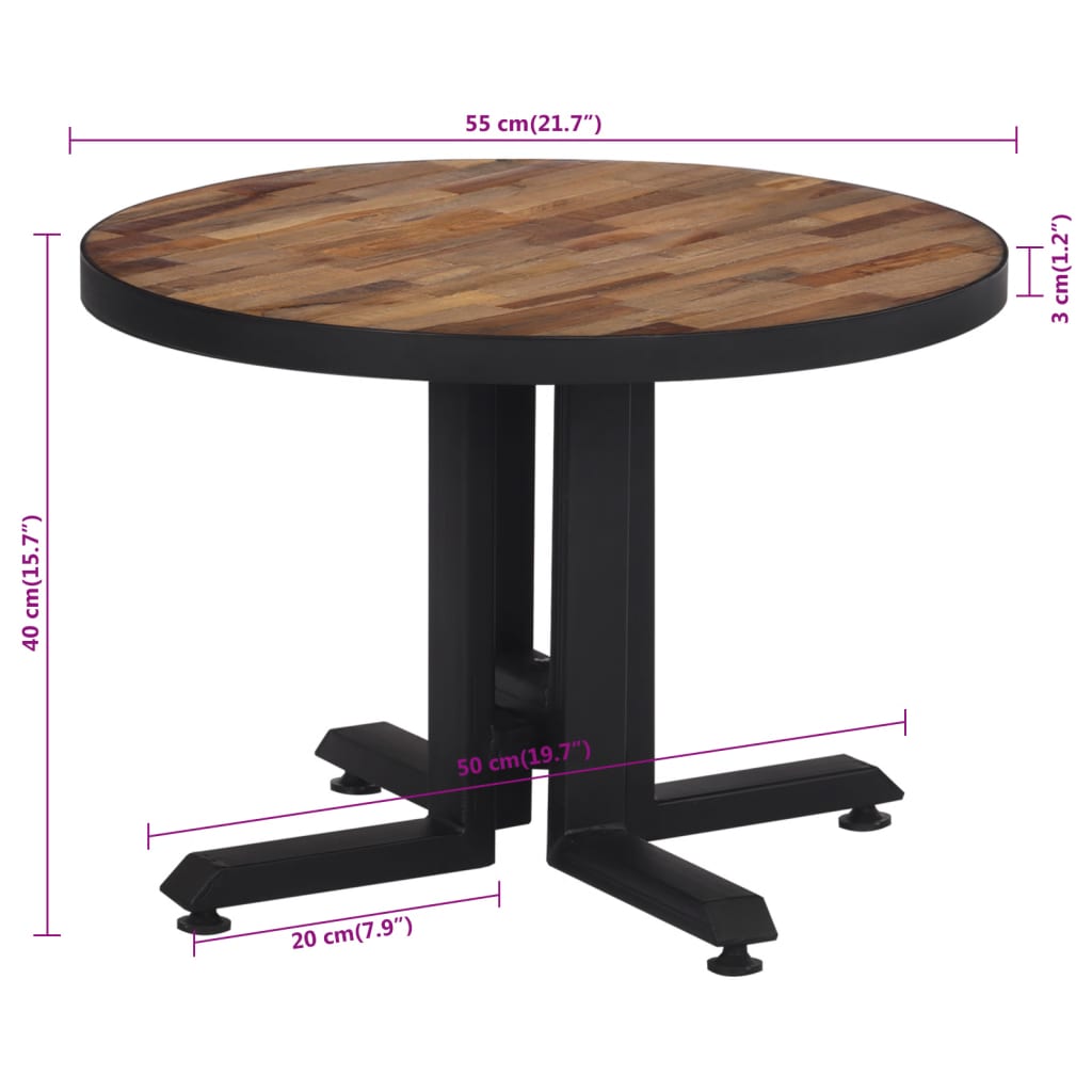 Coffee Table Ø Solid Reclaimed Teak
