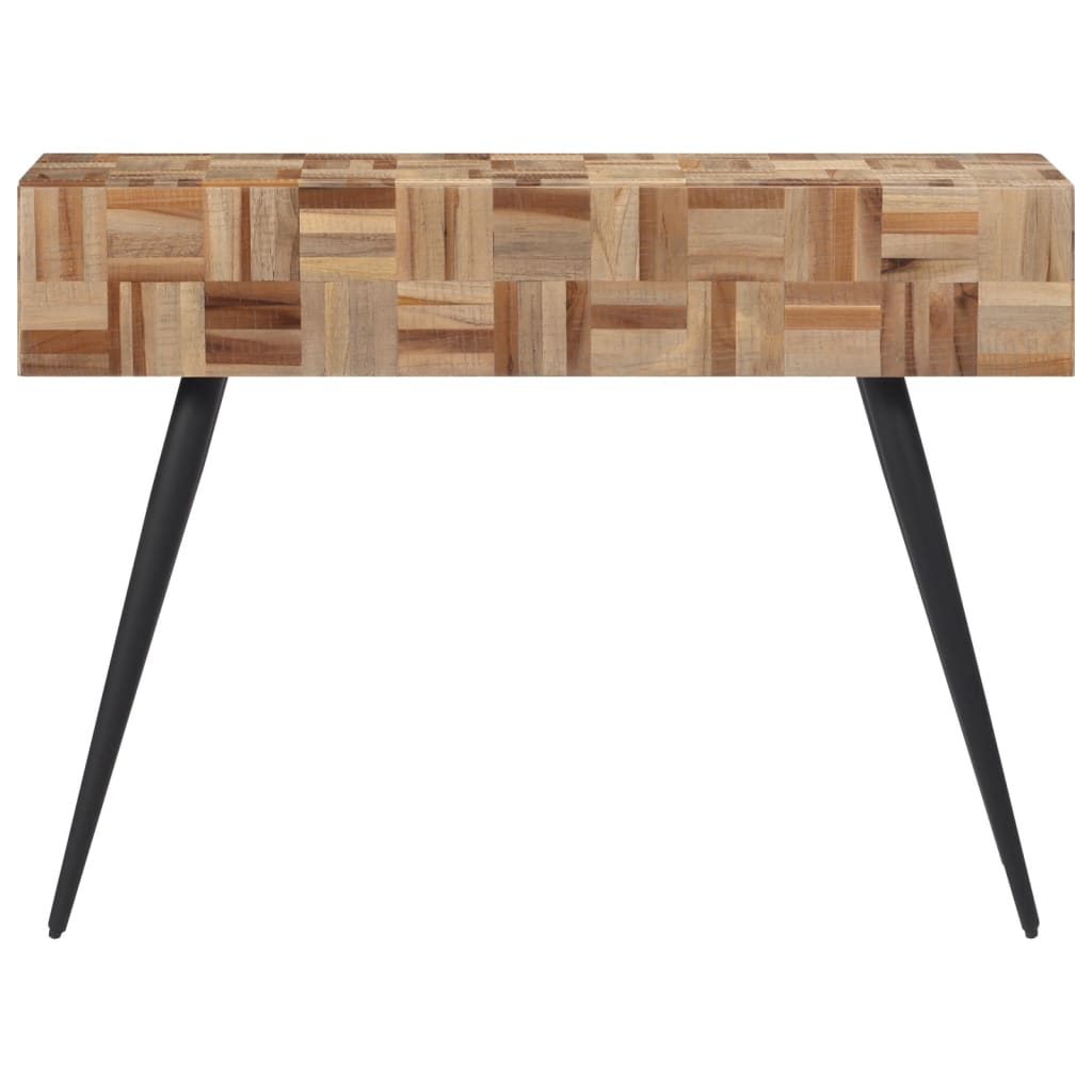 End Tables Coffee Table Grey Solid Reclaimed Teak Black and grey iron 55 x 55 x