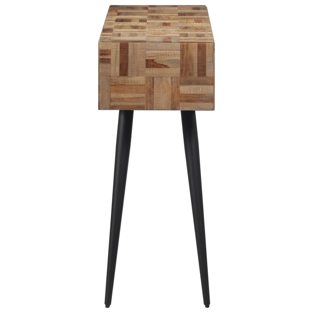 End Tables Coffee Table Grey Solid Reclaimed Teak Black And Grey Iron 55 X 55 X