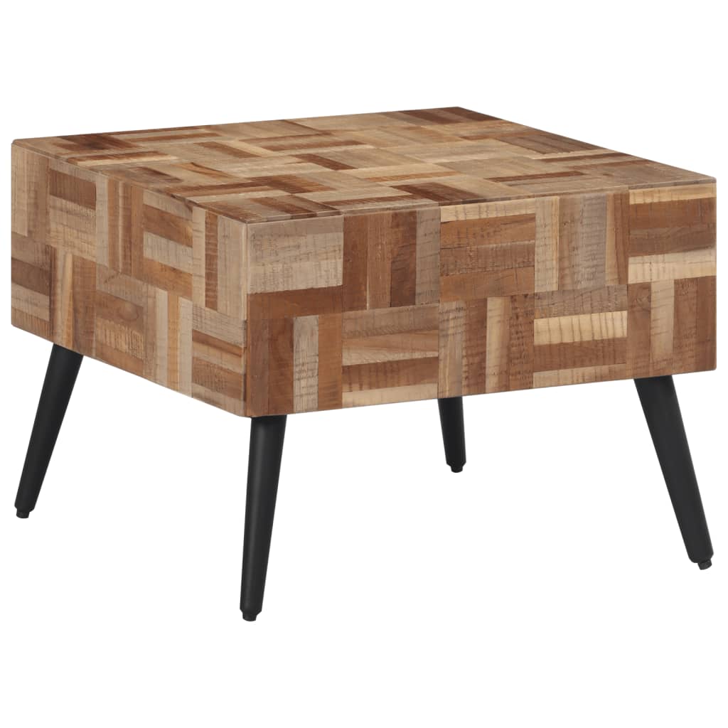 End Tables Coffee Table Grey Solid Reclaimed Teak Black and grey iron 55 x 55 x