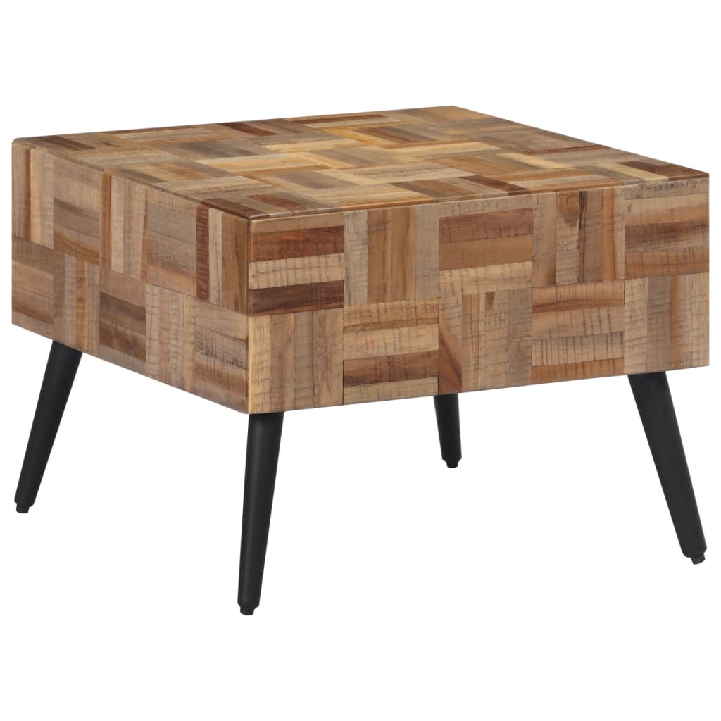 End Tables Coffee Table Grey Solid Reclaimed Teak Black and grey iron 55 x 55 x