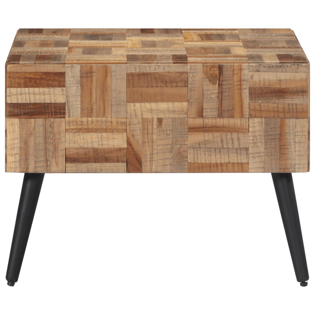 End Tables Coffee Table Grey Solid Reclaimed Teak Black and grey iron 55 x 55 x