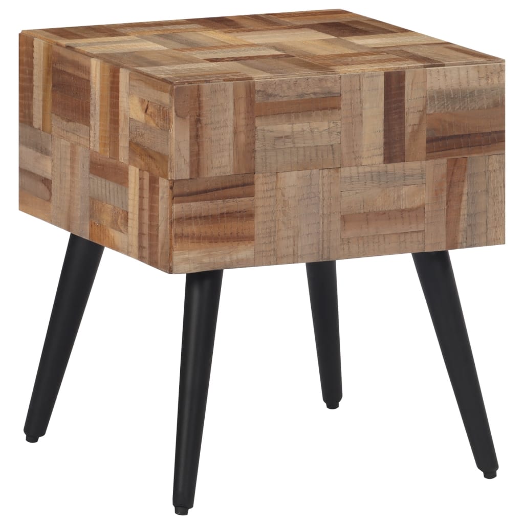 End Tables Coffee Table Grey Solid Reclaimed Teak Black And Grey Iron 55 X 55 X