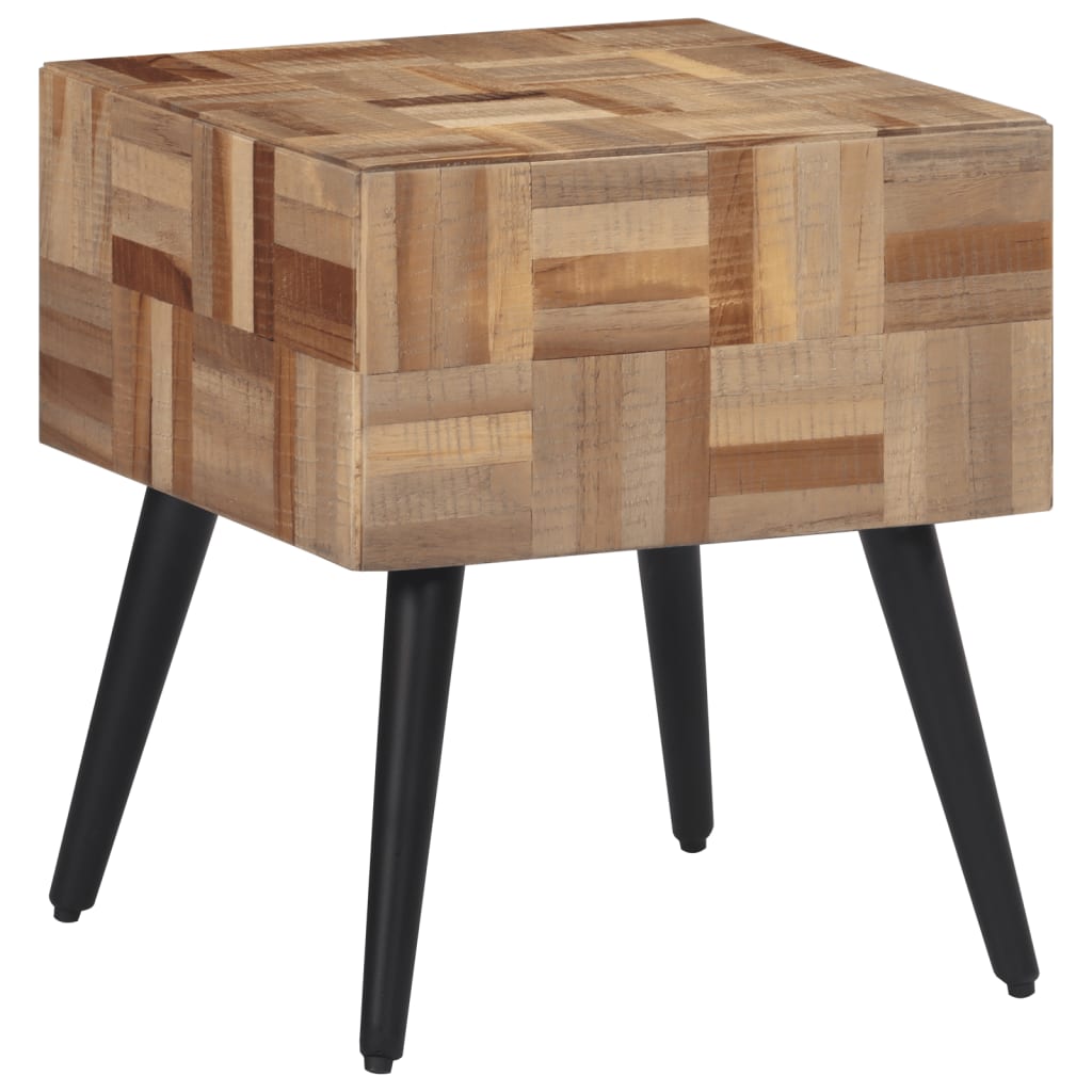 End Tables Coffee Table Grey Solid Reclaimed Teak Black and grey iron 55 x 55 x