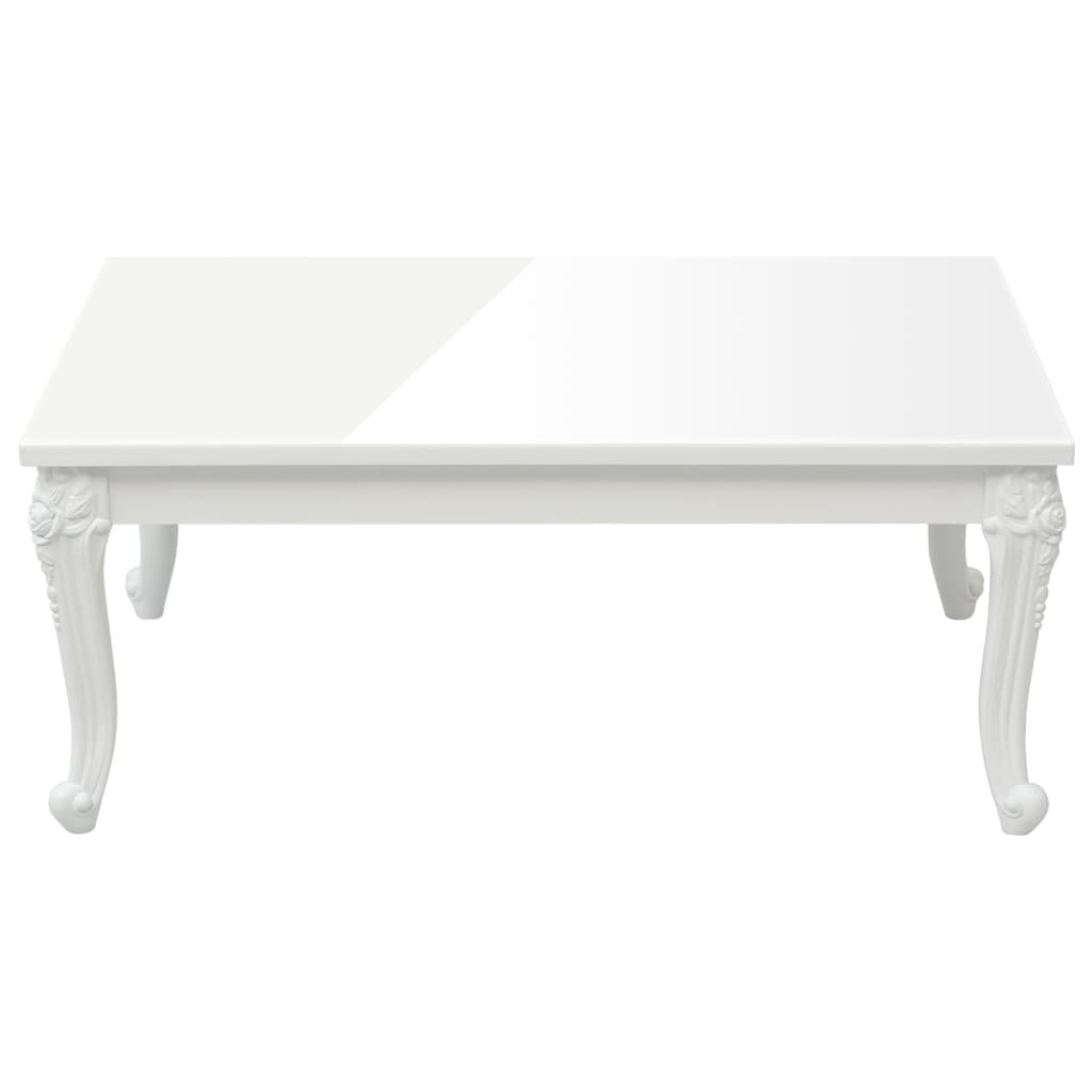 Coffee Table High Gloss White Engineered Wood