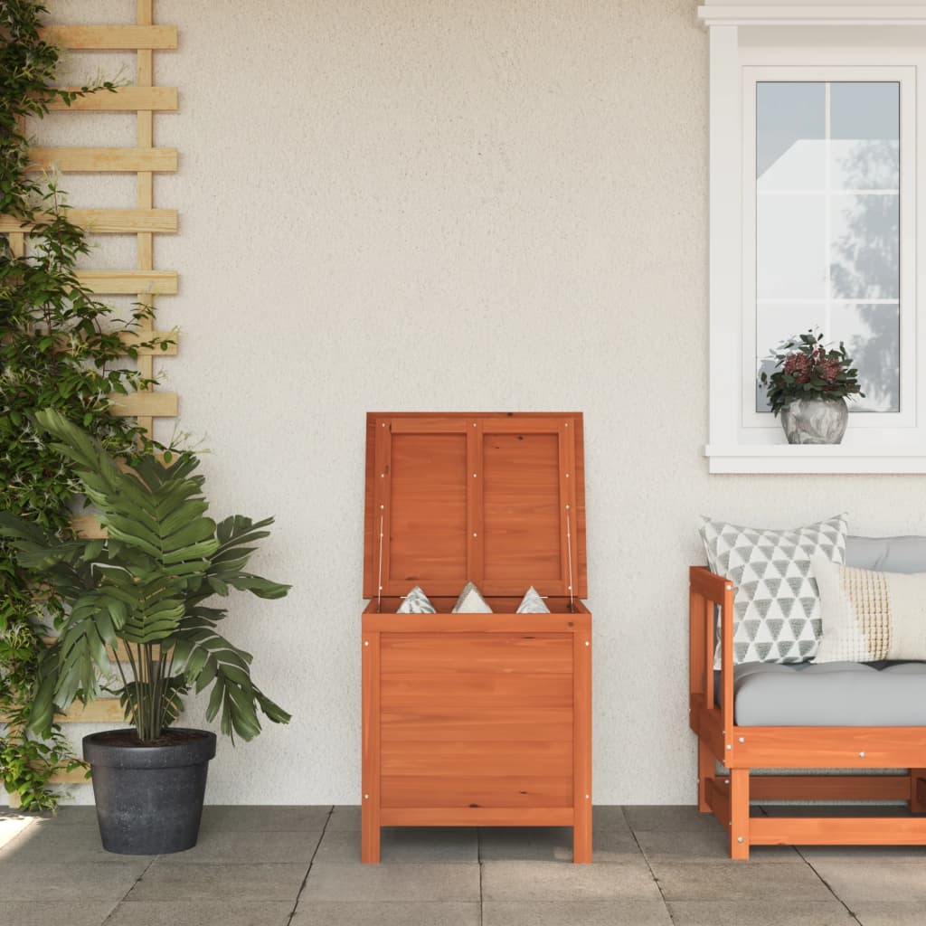 Garden Storage Box Brown Solid Wood Fir