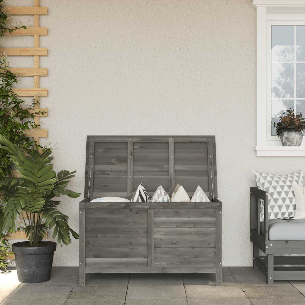 Garden Storage Box Brown Solid Wood Fir