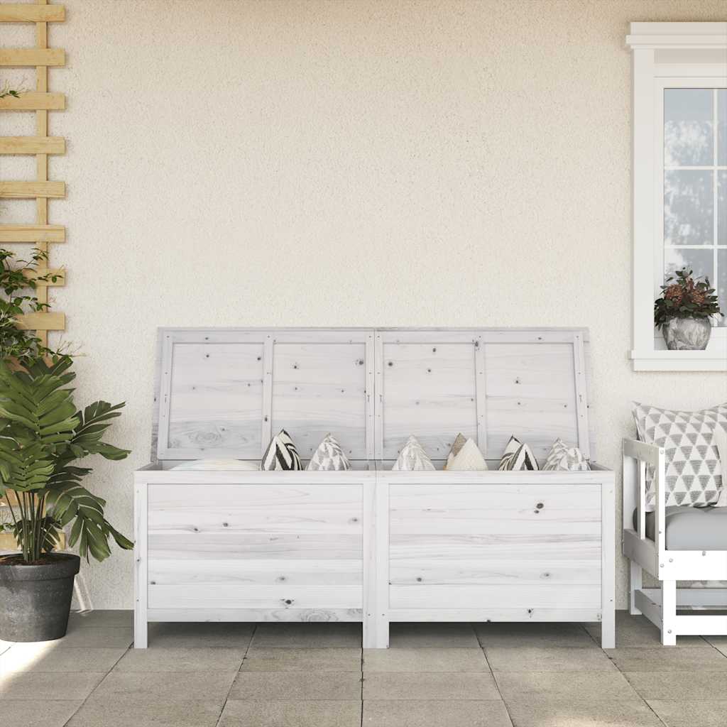 Garden Storage Box Brown Solid Wood Fir