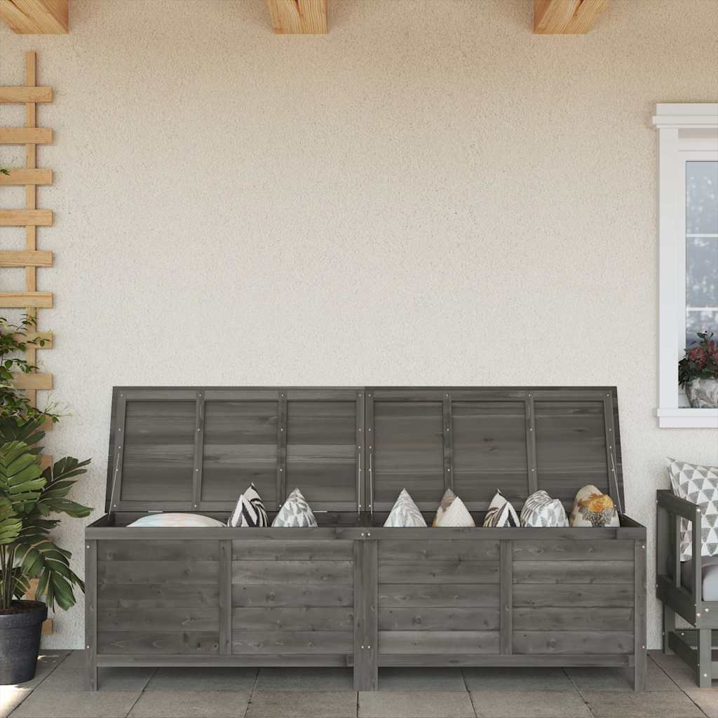 Garden Storage Box Brown Solid Wood Fir