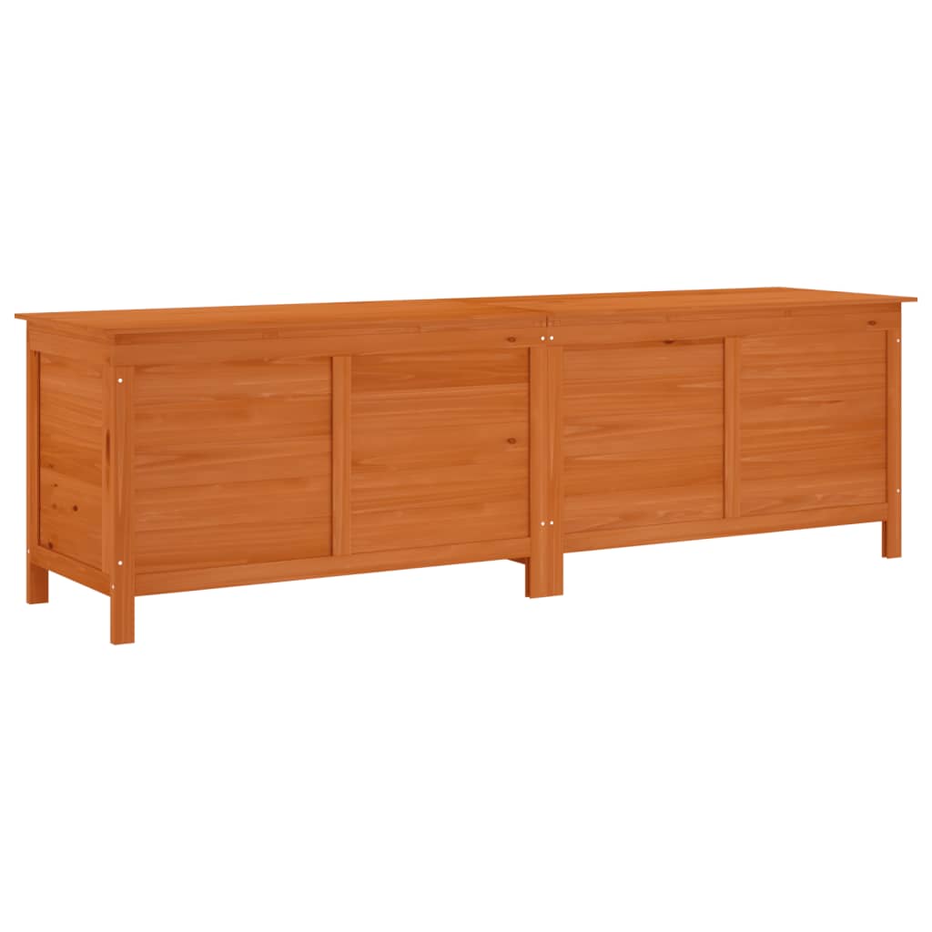 Garden Storage Box Brown Solid Wood Fir