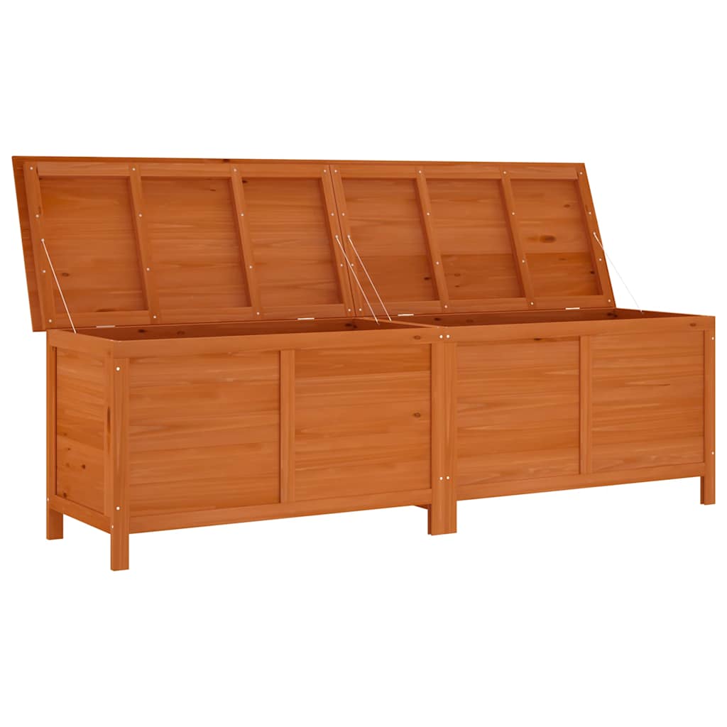 Garden Storage Box Brown Solid Wood Fir