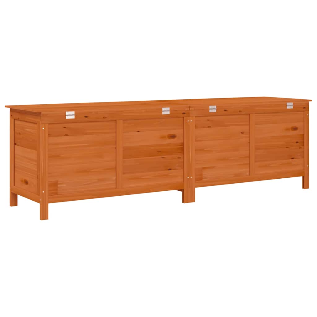 Garden Storage Box Brown Solid Wood Fir