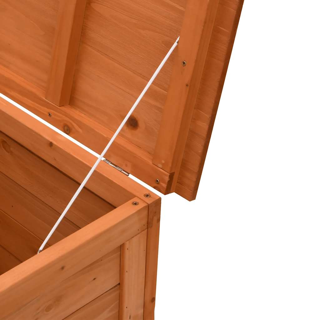 Garden Storage Box Brown Solid Wood Fir