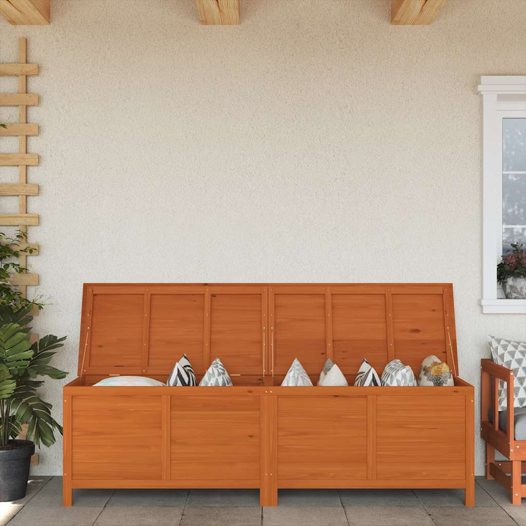 Garden Storage Box Brown Solid Wood Fir