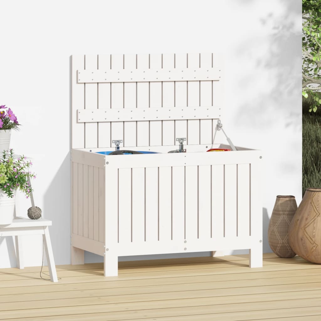 Garden Storage Box 76X42.5X54 Cm Solid Wood Pine