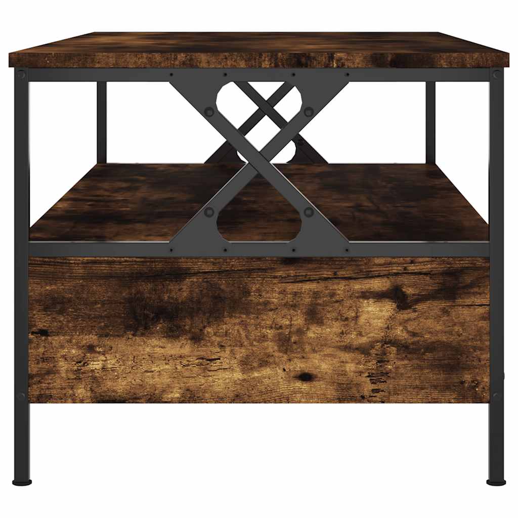 Coffee Table 100X51X45 Cm Engineered Wood Grey Sonoma Sonoma Oak Black Oak Metal