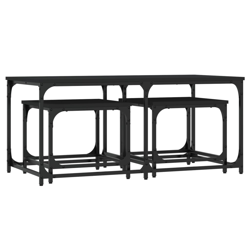 Nesting Coffee Tables 3 Pcs Engineered Wood