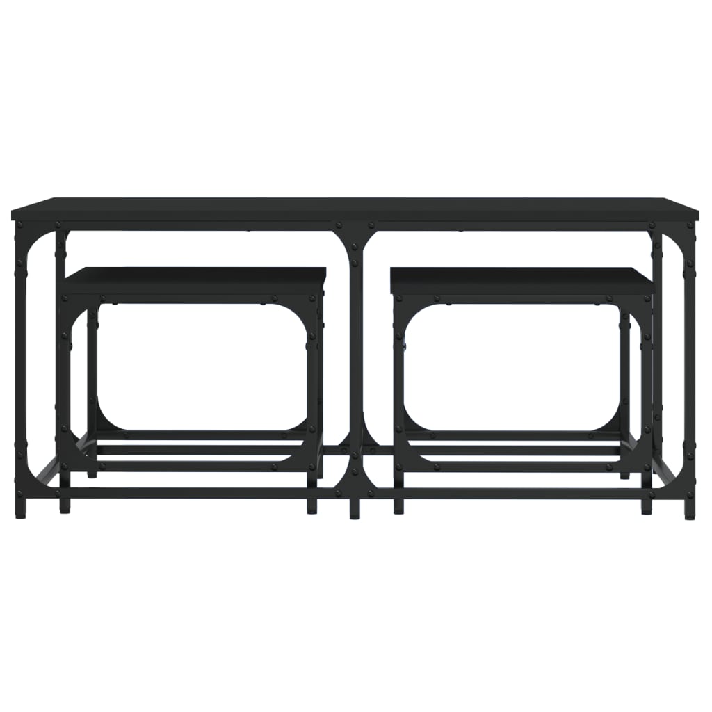 Nesting Coffee Tables 3 Pcs Engineered Wood