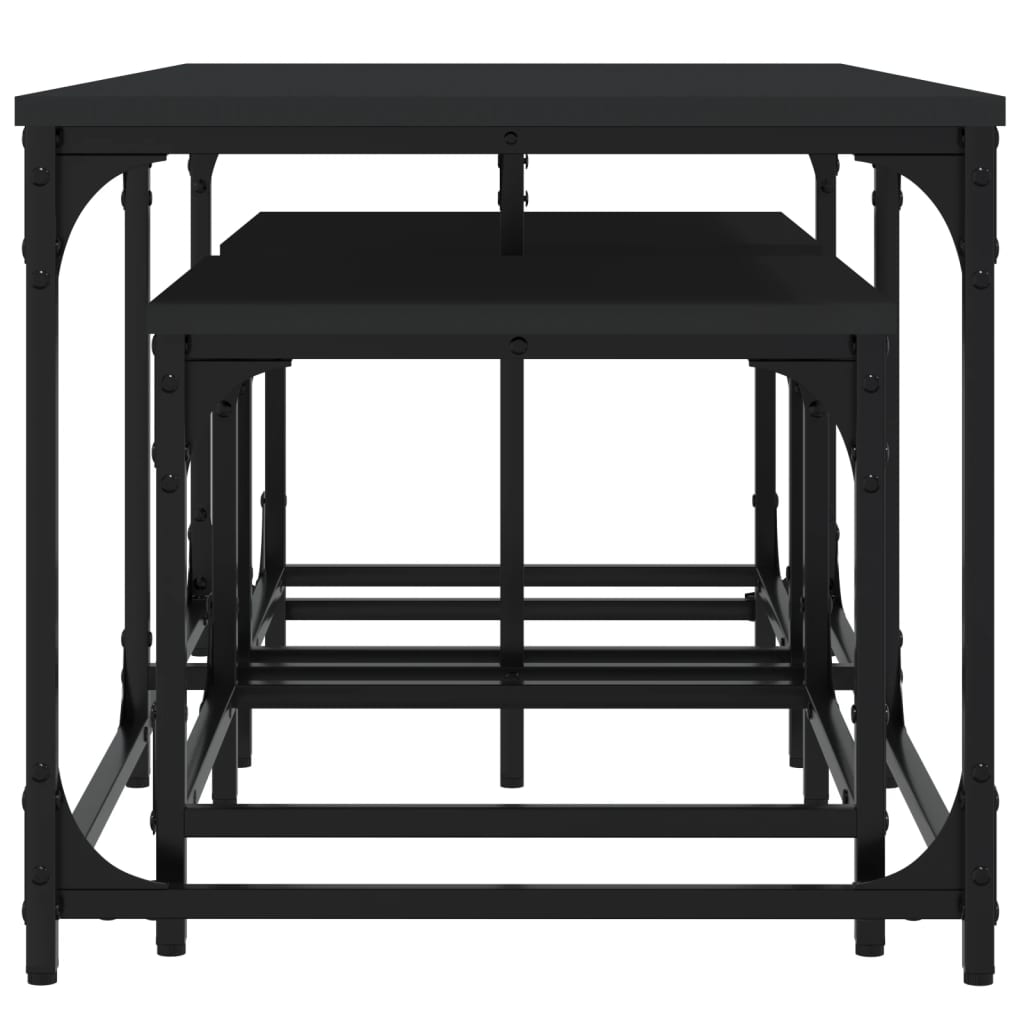 Nesting Coffee Tables 3 Pcs Engineered Wood