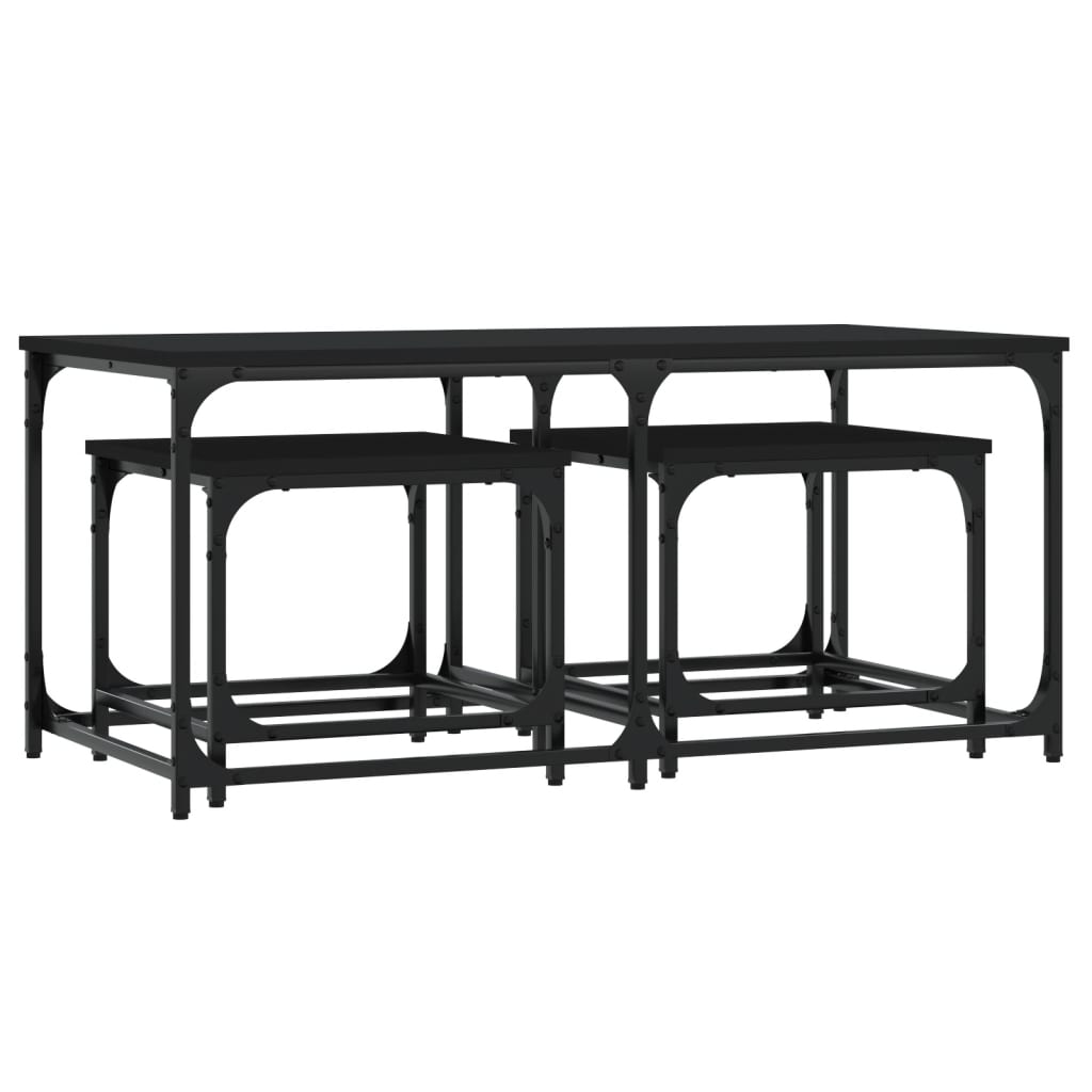 Nesting Coffee Tables 3 Pcs Engineered Wood