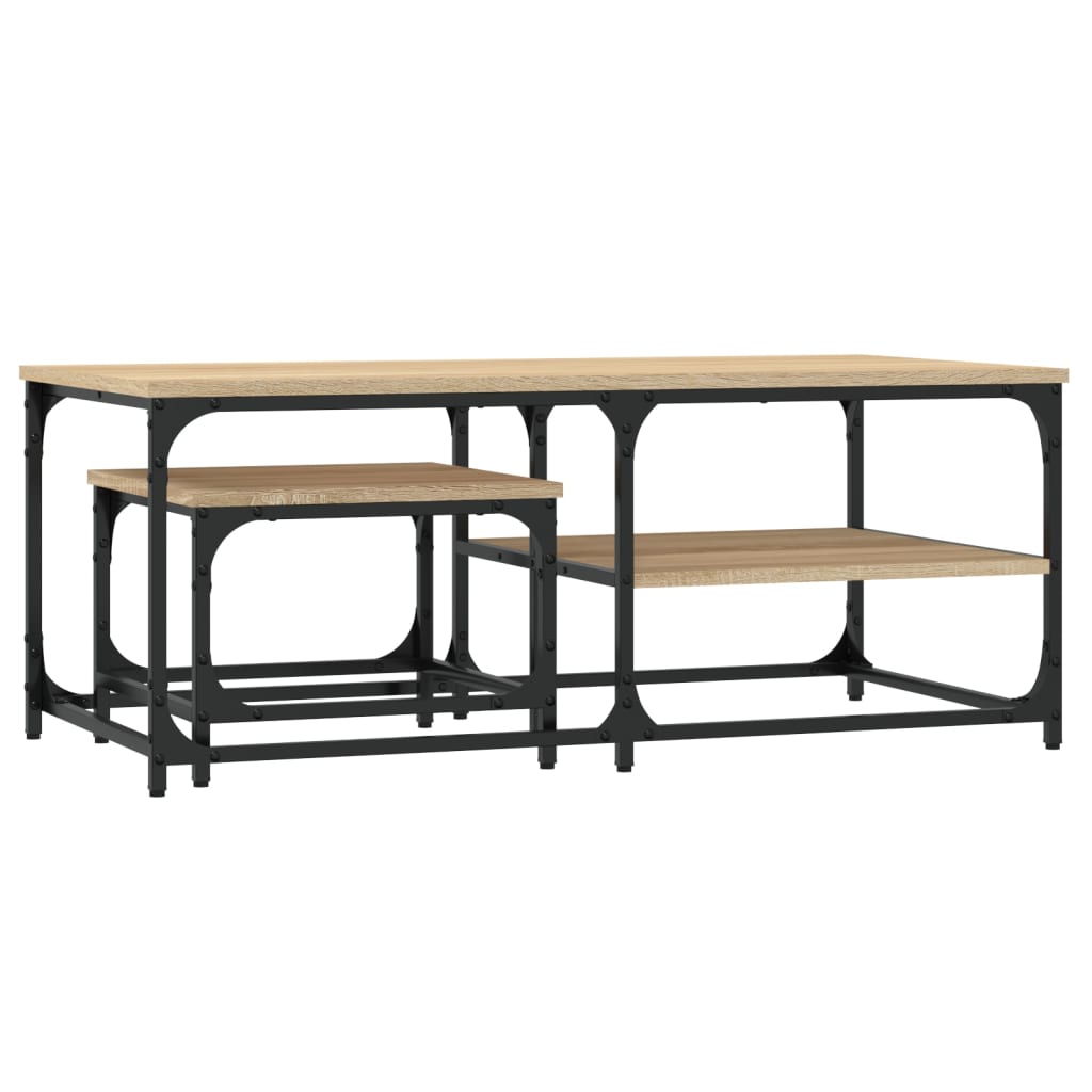 Nesting Coffee Tables 2 Pcs Engineered Wood