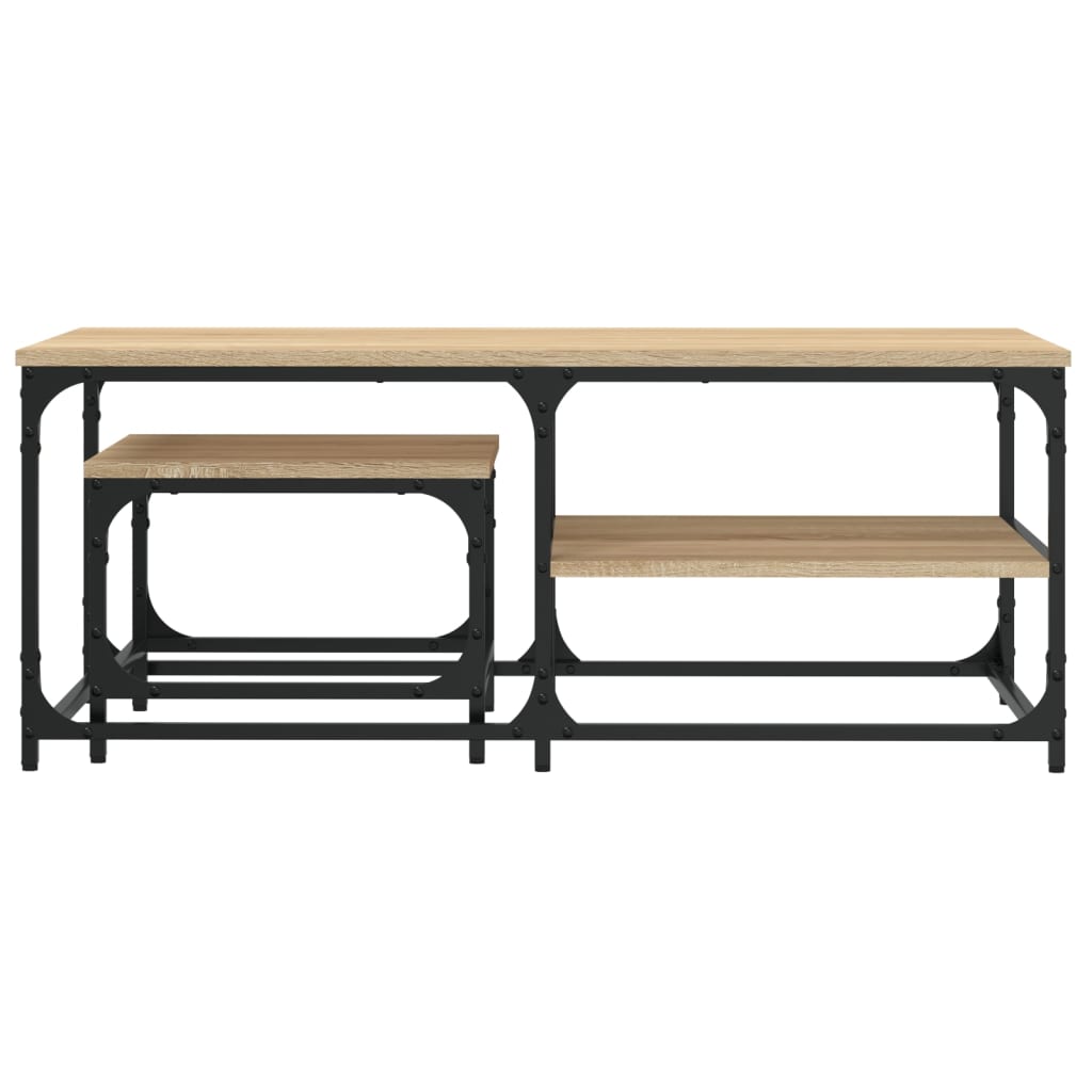 Nesting Coffee Tables 2 Pcs Engineered Wood