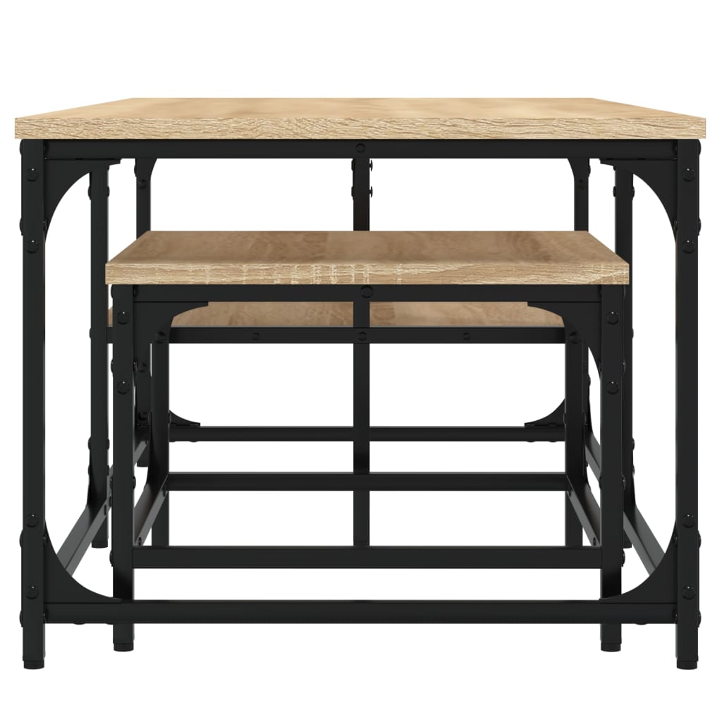 Nesting Coffee Tables 2 Pcs Engineered Wood