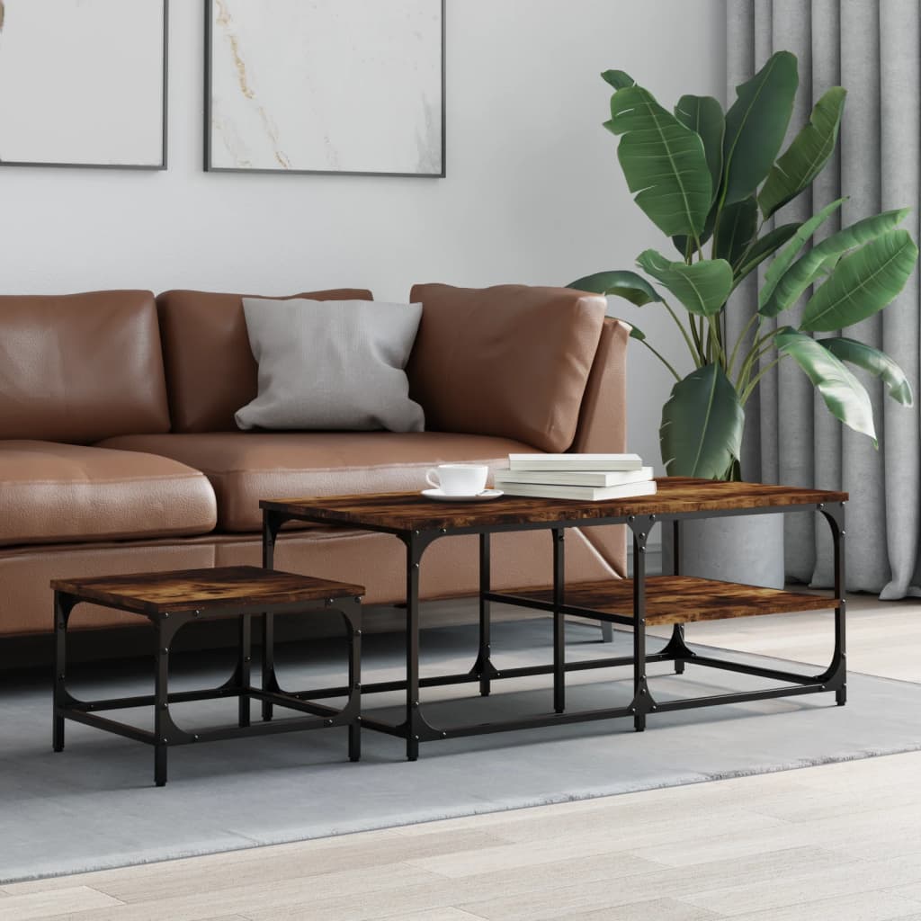 Nesting Coffee Tables 2 Pcs Engineered Wood