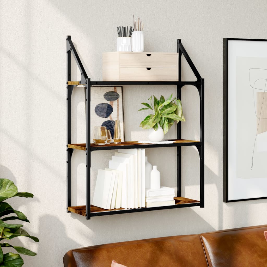 2-Tier Wall Shelf Engineered Wood