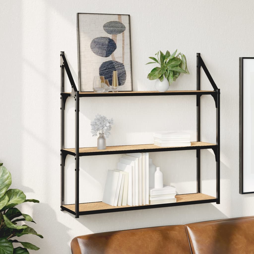 2-Tier Wall Shelf Engineered Wood