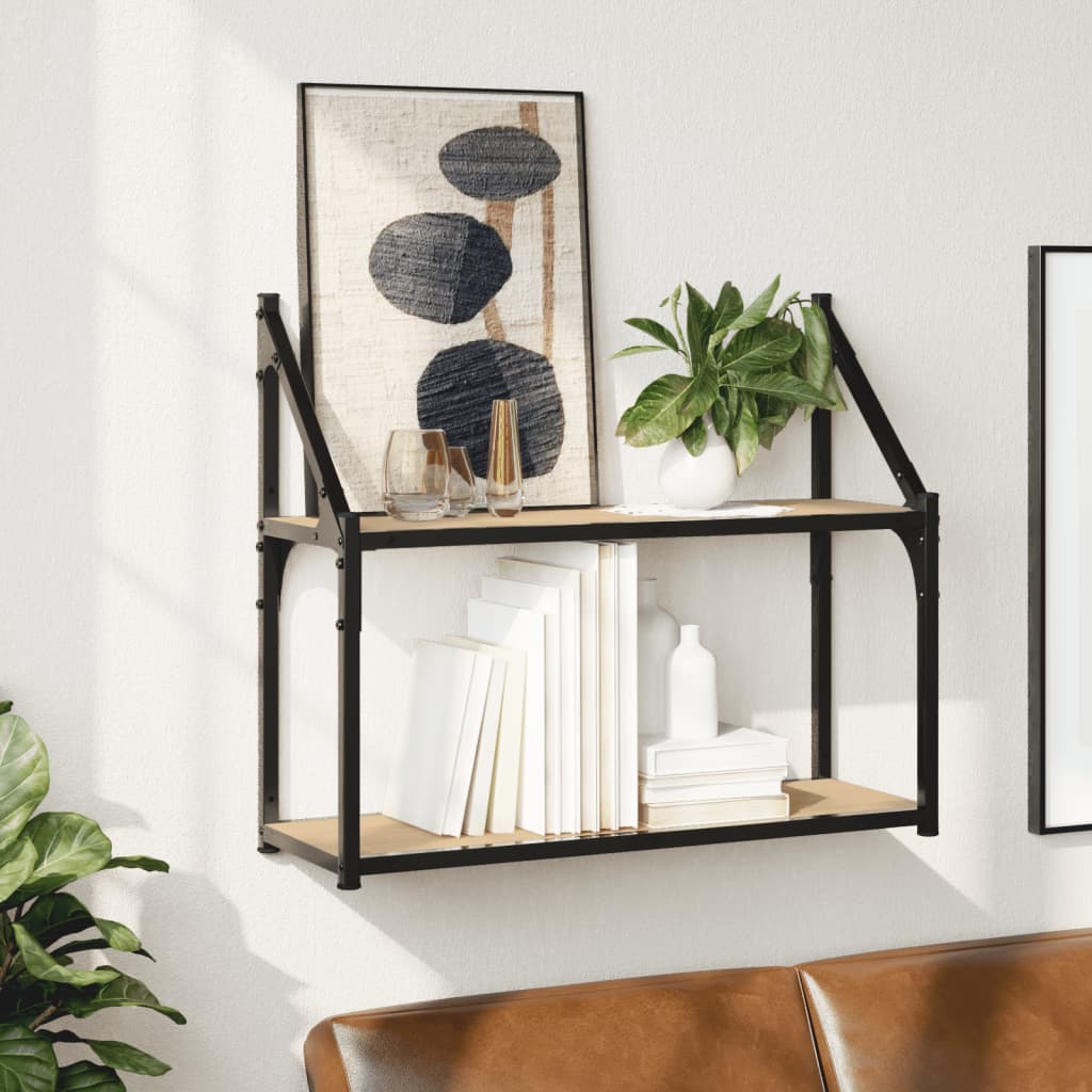 2-Tier Wall Shelf Engineered Wood