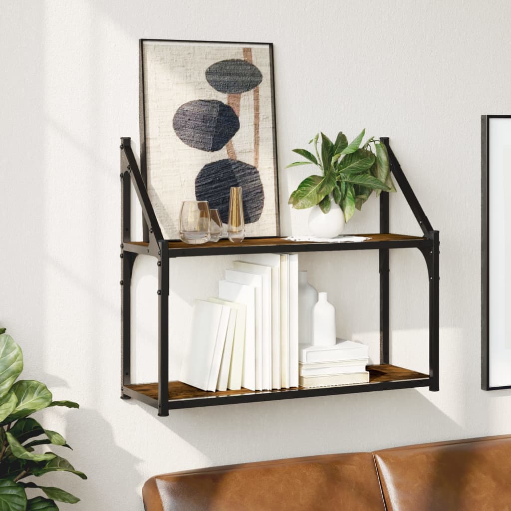 2-Tier Wall Shelf Engineered Wood