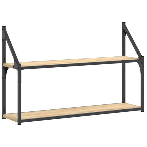 2-Tier Wall Shelf Engineered Wood