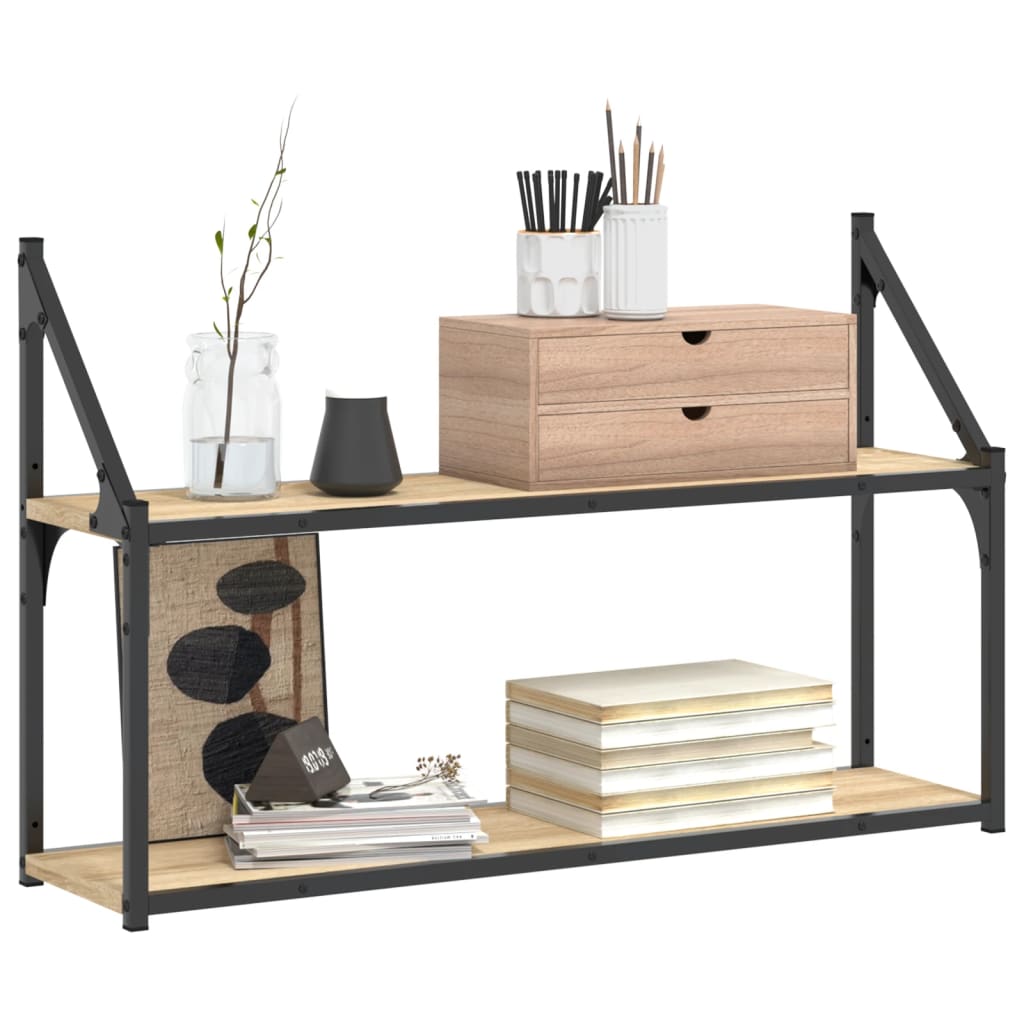2-Tier Wall Shelf Engineered Wood