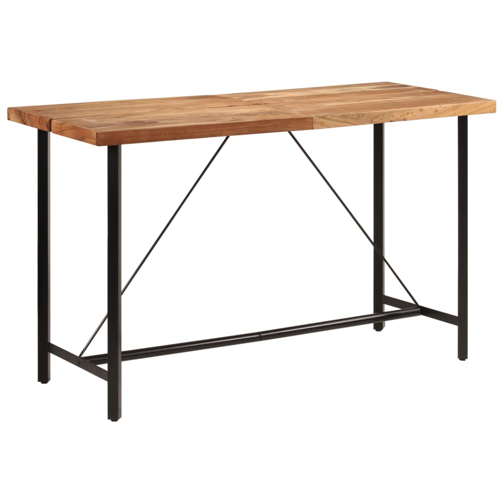 Bar Table 180X70X107 Cm Solid Wood Acacia And Iron