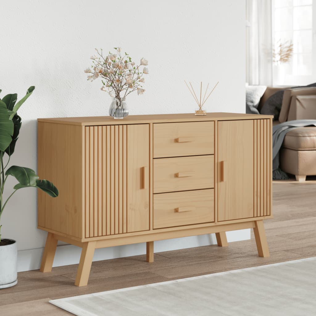 Sideboard Olden 114X43X73.5Cm Solid Wood Pine