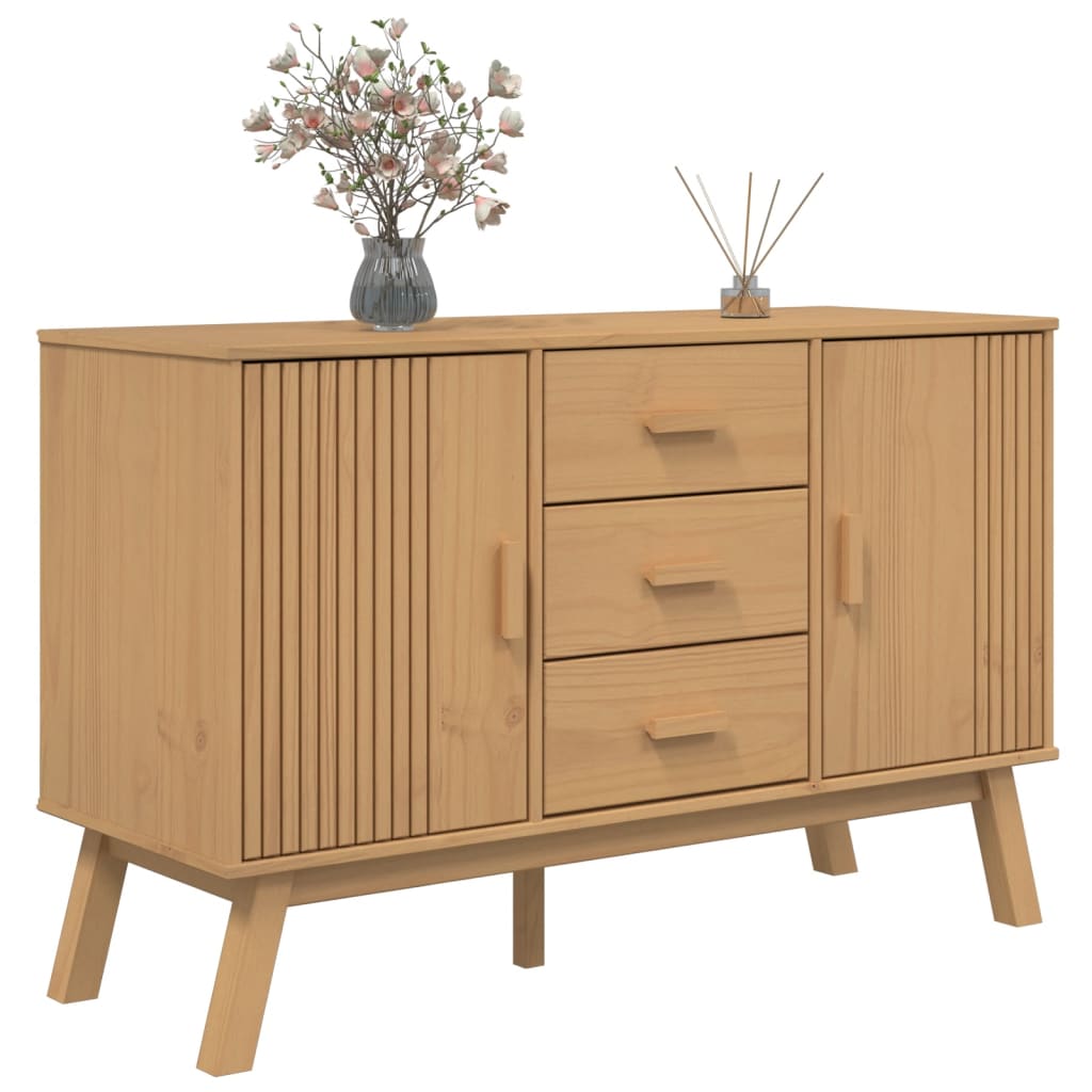 Sideboard Olden 114X43X73.5Cm Solid Wood Pine