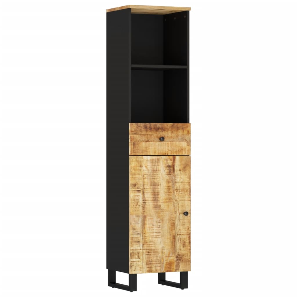Bathroom Furniture Set Rustic Solid Mango Wood 4 Piece Vanity Cabinet Storage 62