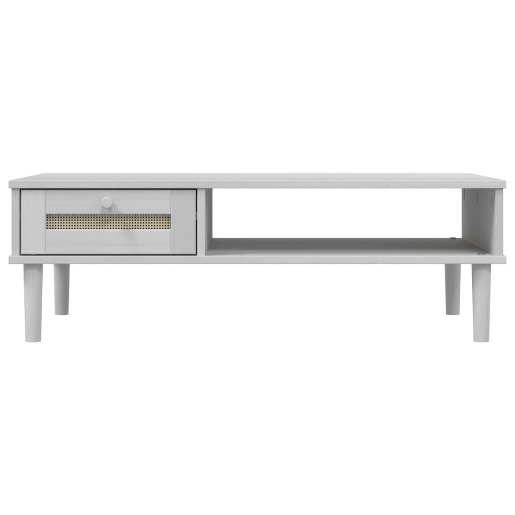 Coffee Table Senja Rattan Look 100X55X33 Cm Solid Wood