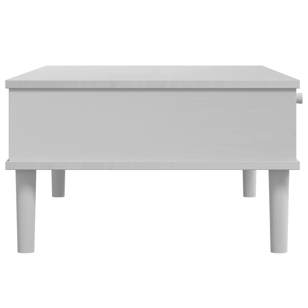 Coffee Table Senja Rattan Look 100X55X33 Cm Solid Wood