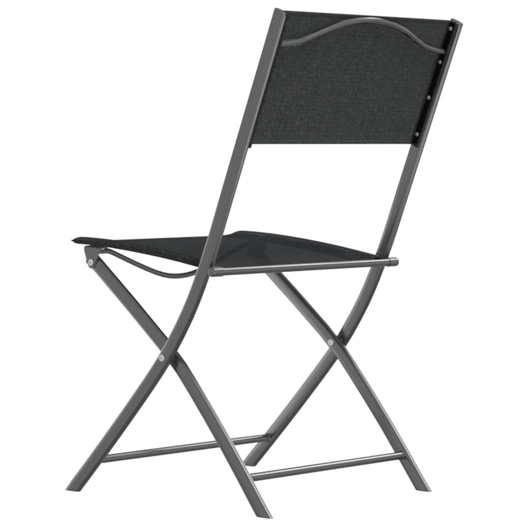 Outdoor Furniture Set 3 Piece Garden Dining Black Steel Patio Table & Chairs 45