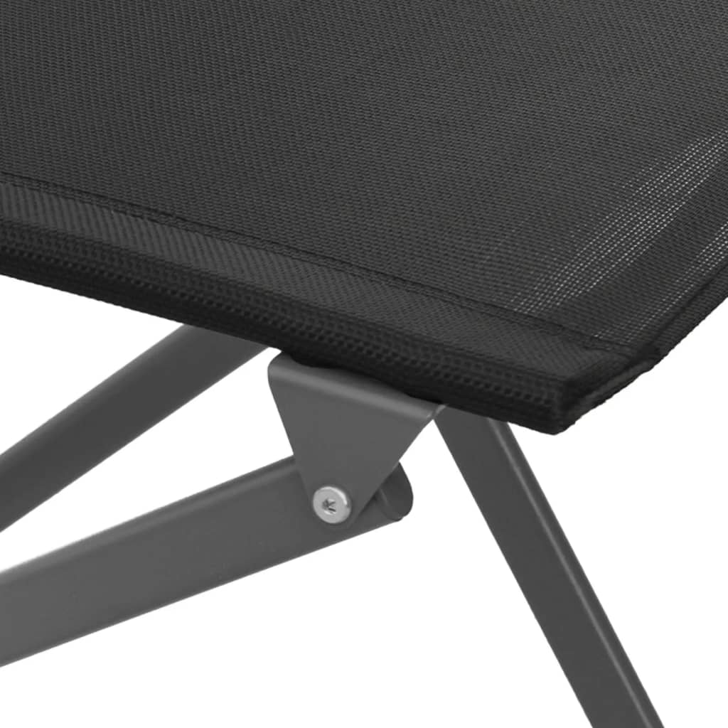 Outdoor Furniture Set 3 Piece Garden Dining Black Steel Patio Table & Chairs 45