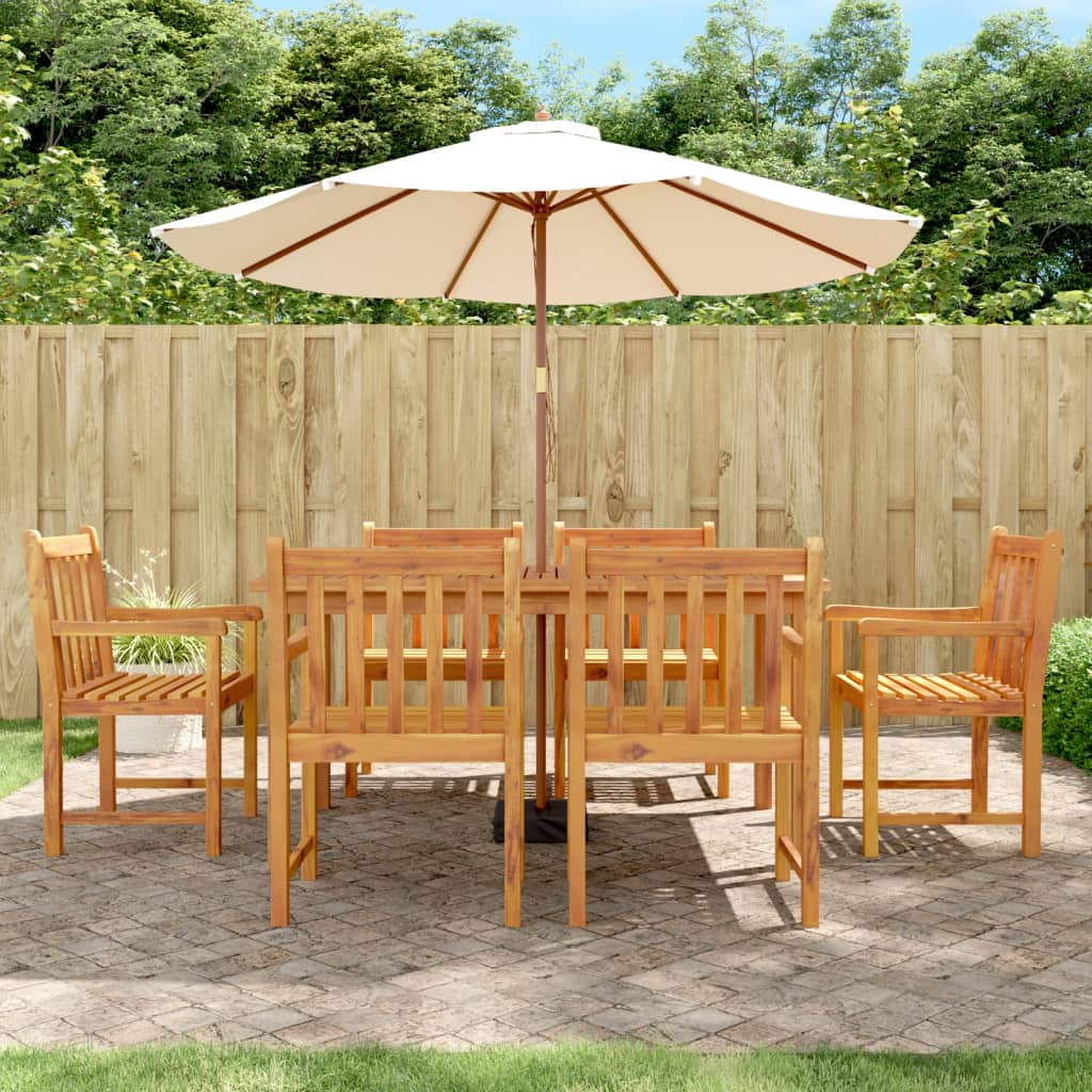 5 Piece Garden Dining Set Solid Wood Acacia