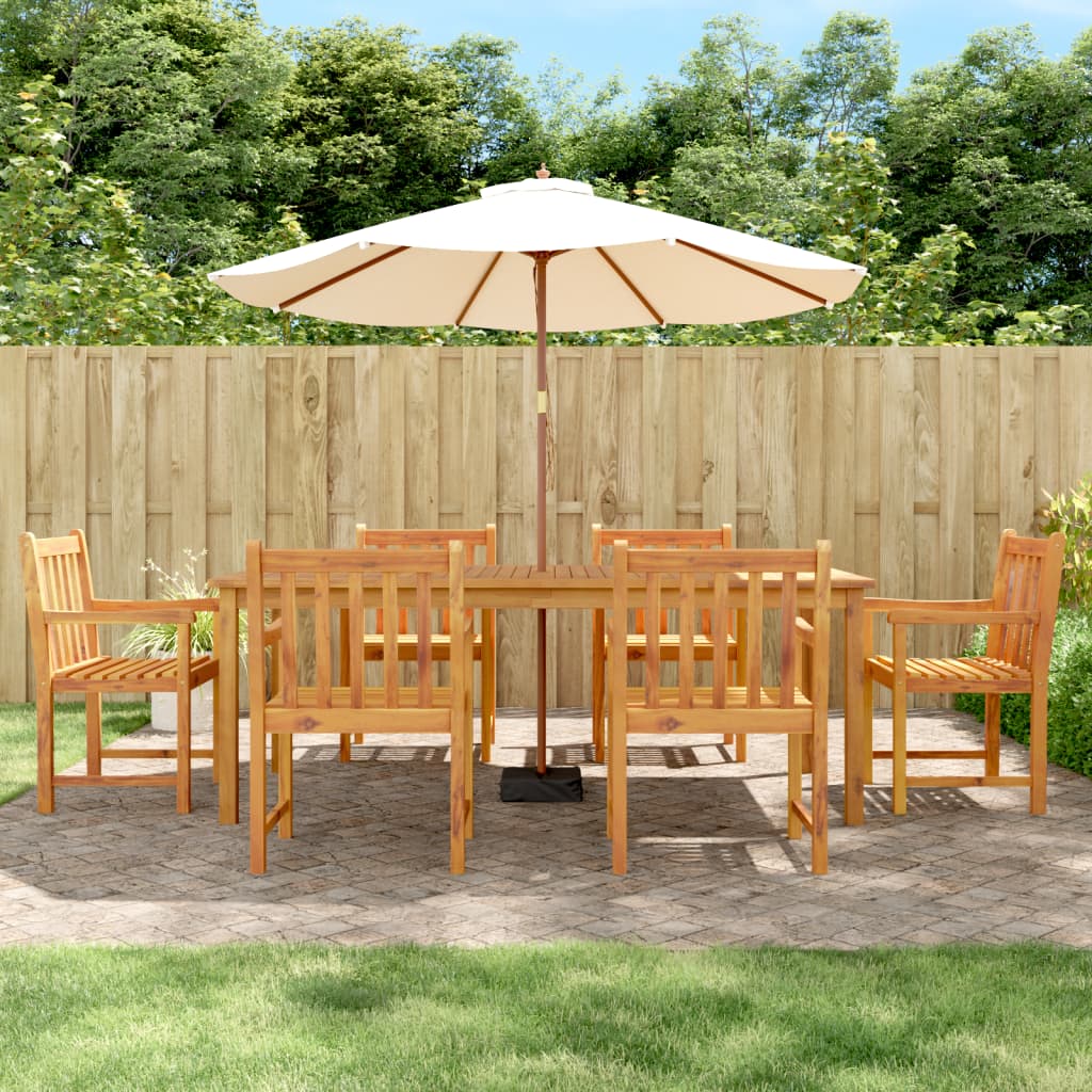 5 Piece Garden Dining Set Solid Wood Acacia