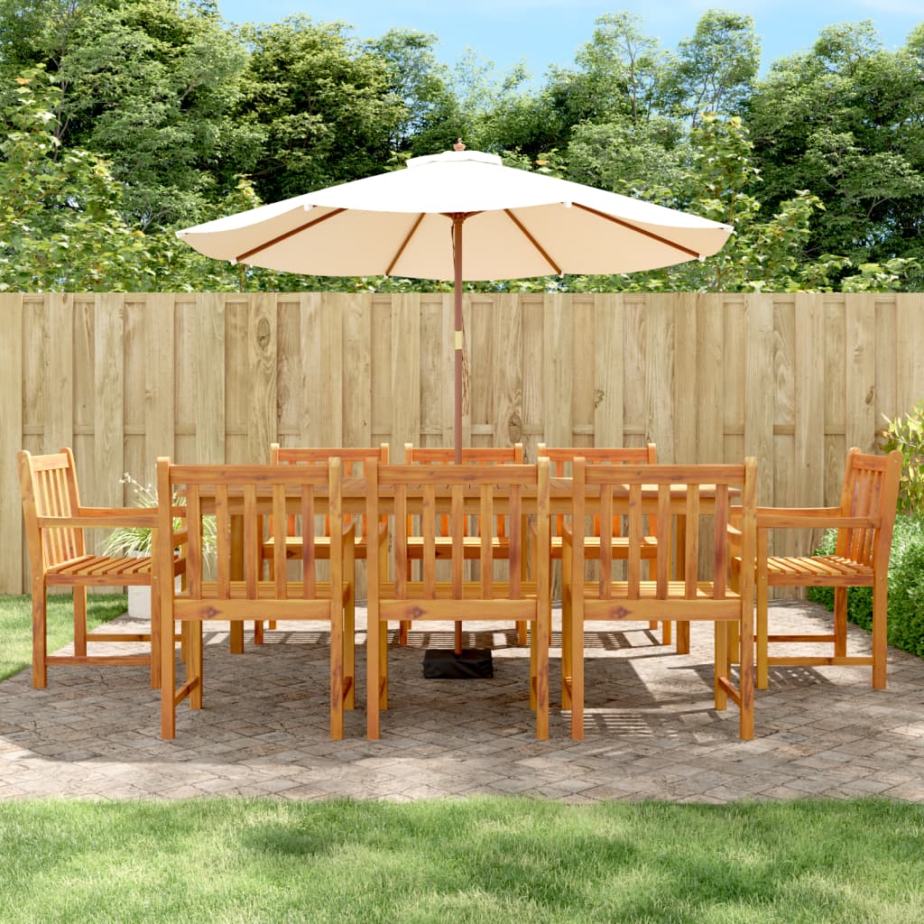 5 Piece Garden Dining Set Solid Wood Acacia