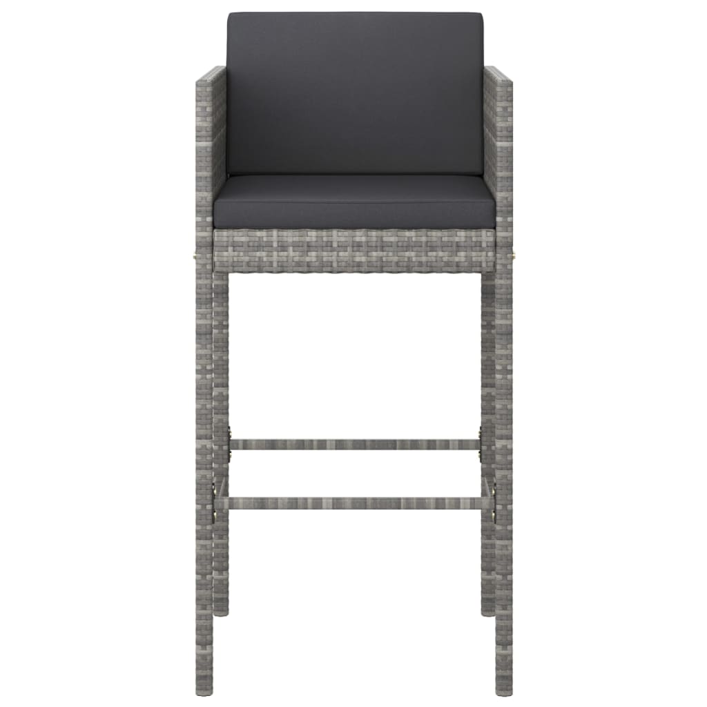 5 Piece Garden Bar Set With Cushions Poly Rattan 1