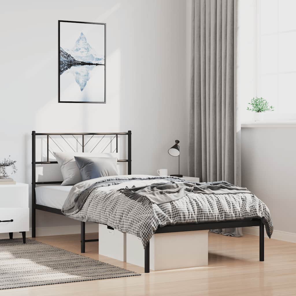 Metal Bed Frame Without Mattress 100X190Cm