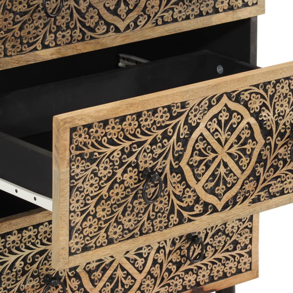 Side Cabinets 3 Pcs 60X33X75 Cm Solid Wood Mango